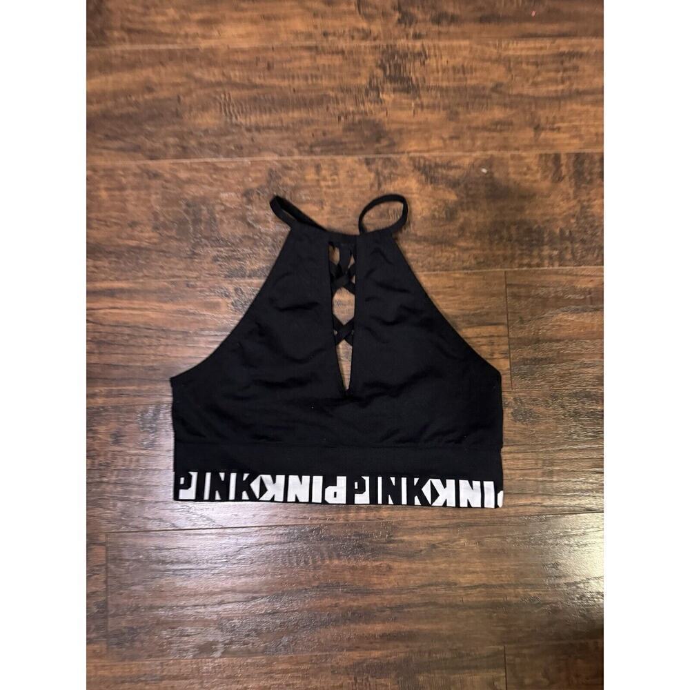 PINK Victoria's Secret Cool & Comfy High Neck Racerback Sports Bra Size Medium